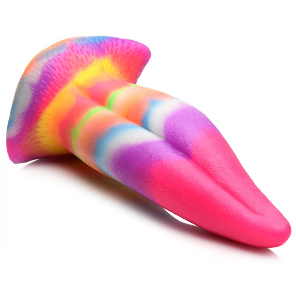 Unicorn Kiss Tongue Glow In The Dark Silicone Dildo - Thorn & Feather Sex Toy Canada