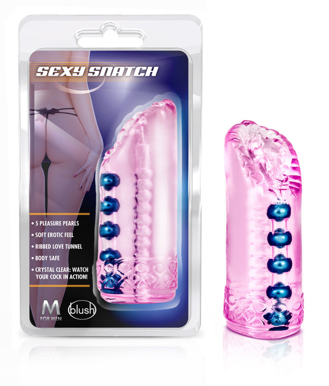 M for Men - Sexy Snatch - Pink - Thorn & Feather Sex Toy Canada