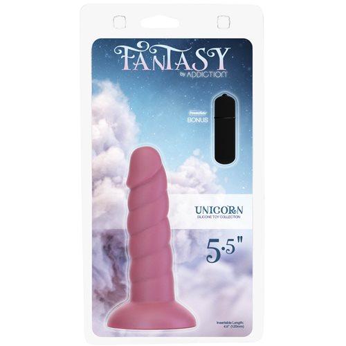 Addiction Fantasy Unicorn Dildo 5.5” – Pink - Thorn & Feather Sex Toy Canada