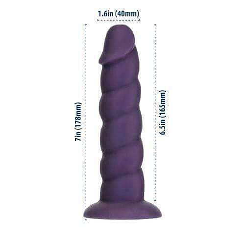 Addiction Fantasy Unicorn Dildo 7” - Purple - Thorn & Feather Sex Toy Canada