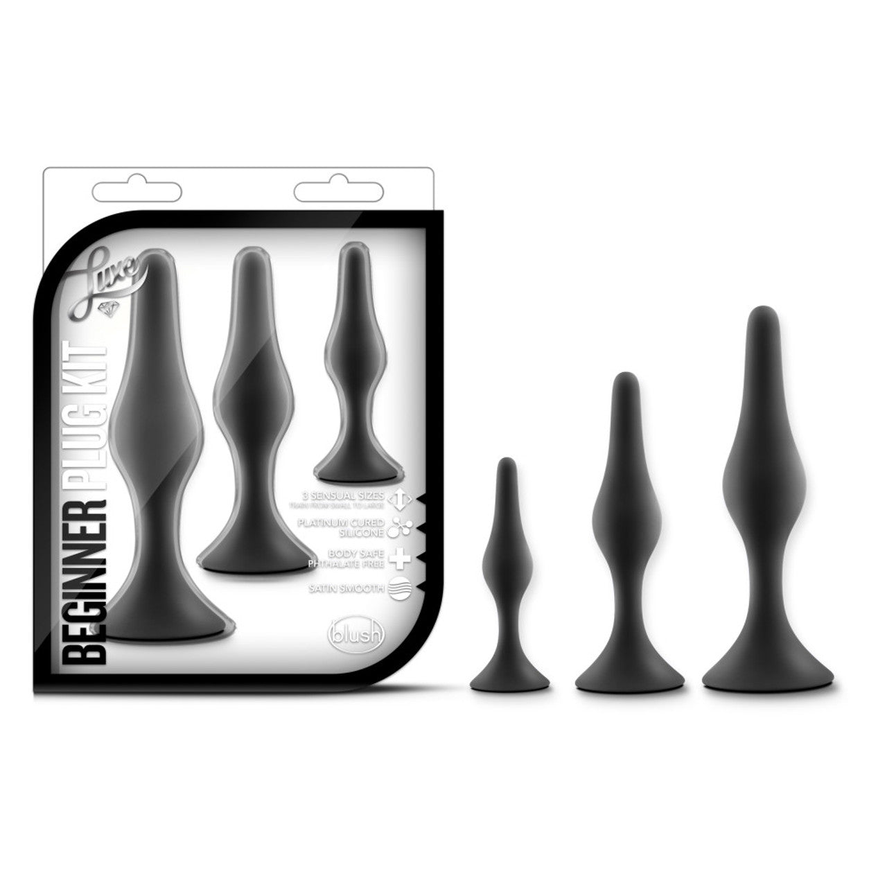 Luxe Beginner Plug Kit - Black - Thorn & Feather Sex Toy Canada
