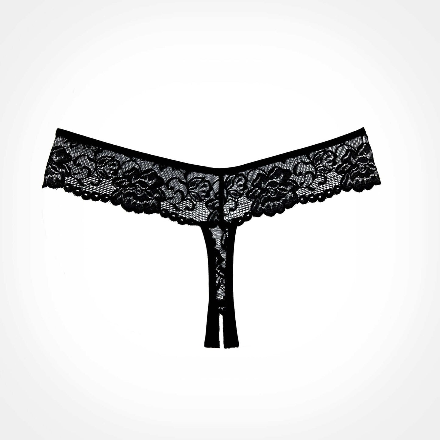 Chiqui Love Lace Crotchless Thong/Panty - Thorn & Feather Sex Toy Canada