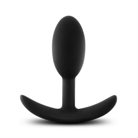 Silicone Vibra Slim Plug - Small, Black - Thorn & Feather Sex Toy Canada