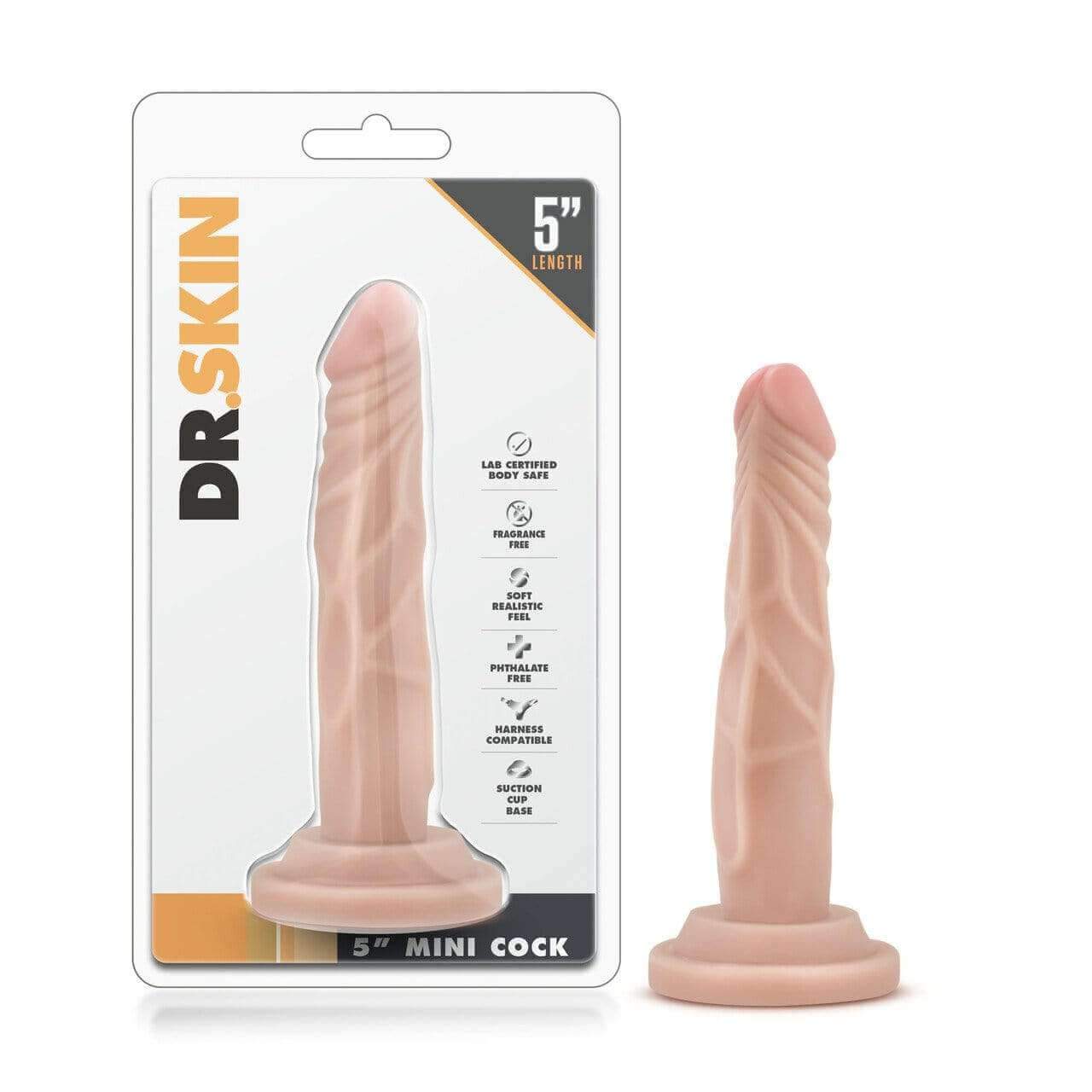 Dr. Skin 5" Mini Cock - Beige - Thorn & Feather Sex Toy Canada