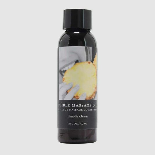 Earthly Body Edible Massage Oil - Pineapple, 2oz/60ml - Thorn & Feather Sex Toy Canada