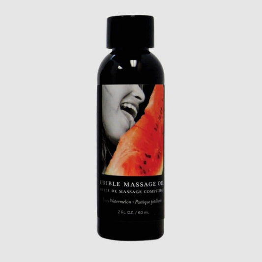 Earthly Body Edible Massage Oil - Watermelon, 2oz/60ml - Thorn & Feather Sex Toy Canada