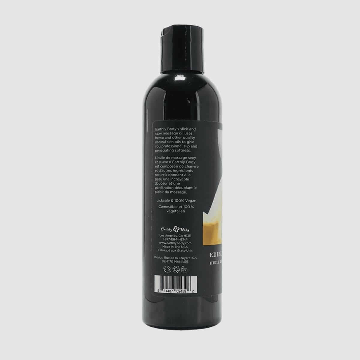 Earthly Body Edible Massage Oil - Banana, 8oz/236ml - Thorn & Feather Sex Toy Canada