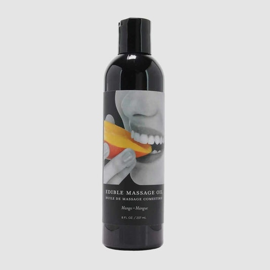 Earthly Body Edible Massage Oil - Mango, 8oz/236ml - Thorn & Feather Sex Toy Canada