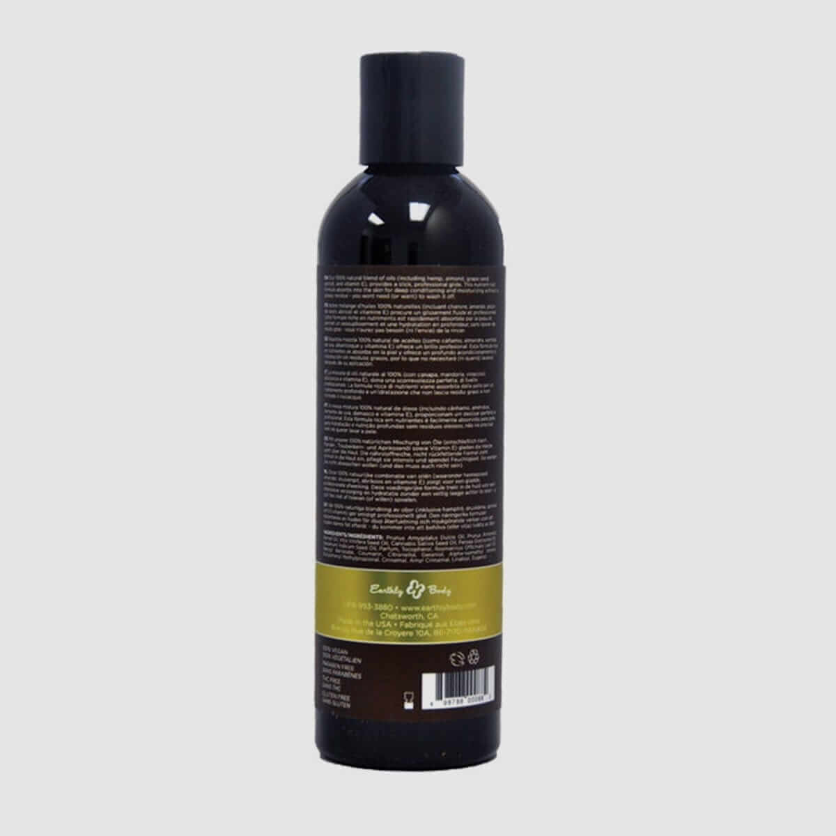Earthly Body Hemp Seed Massage Oil - Guavalava, 8oz/236ml - Thorn & Feather Sex Toy Canada