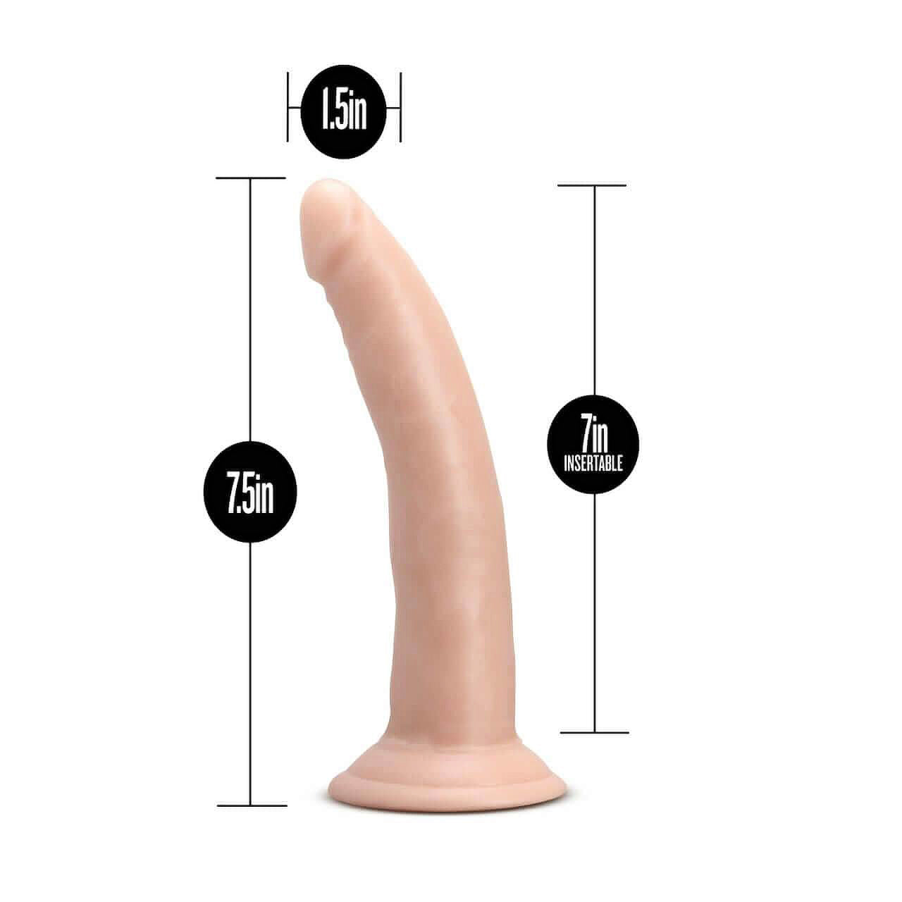 7.5 inch Self Lubricating Dildo - Vanilla - Thorn & Feather Sex Toy Canada