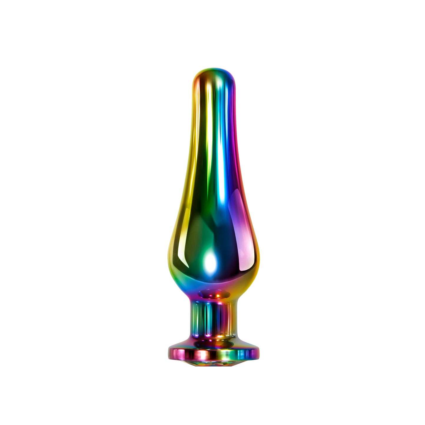 Rainbow Metal Plug - Medium - Thorn & Feather Sex Toy Canada