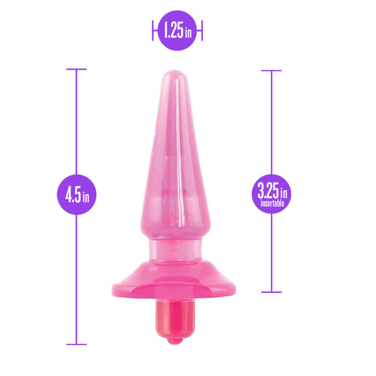 B Yours Basic Vibrating Anal Plug - Pink - Thorn & Feather Sex Toy Canada