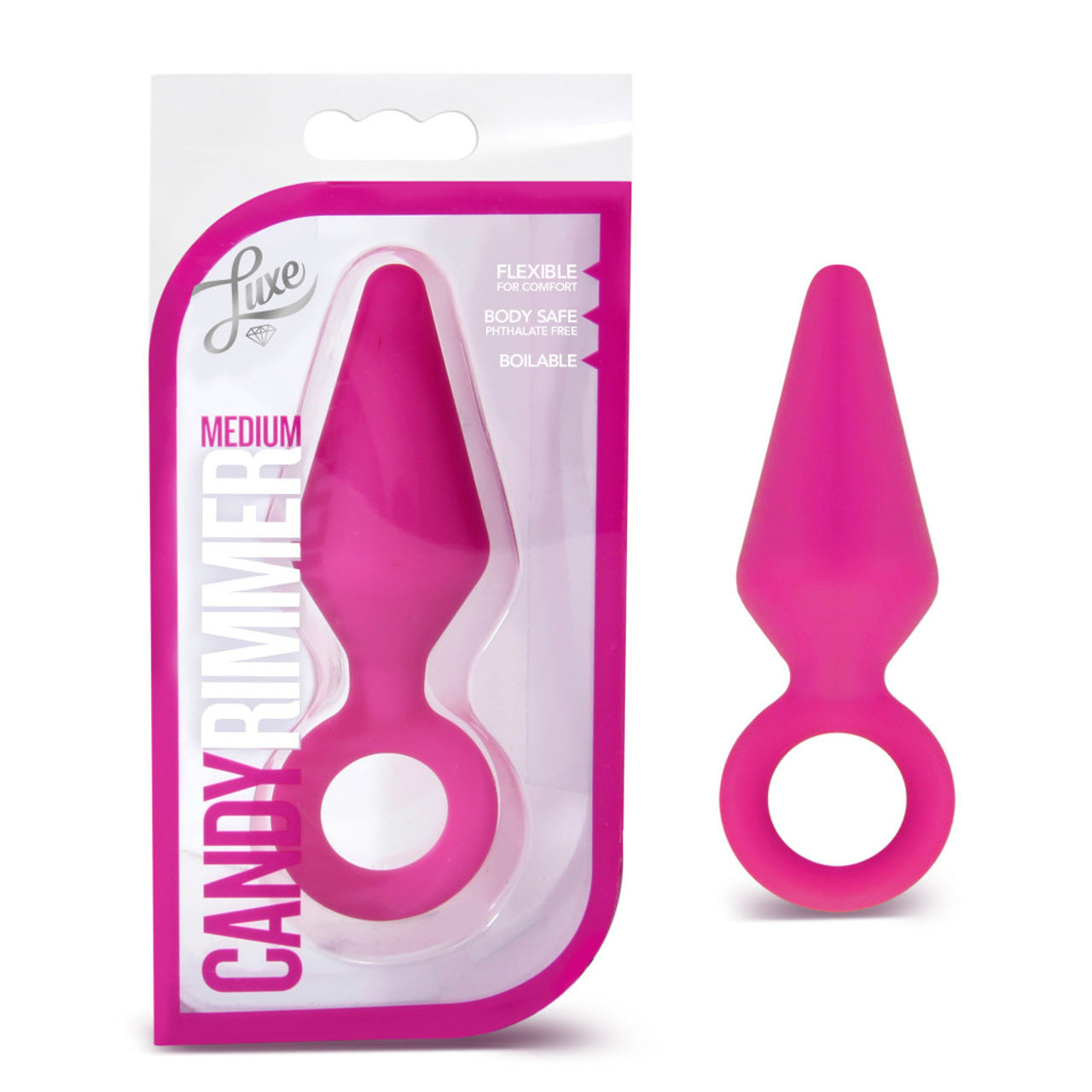 Luxe Candy Rimmer Silicone Butt Plug for Beginners - Small, Pink - Thorn & Feather Sex Toy Canada