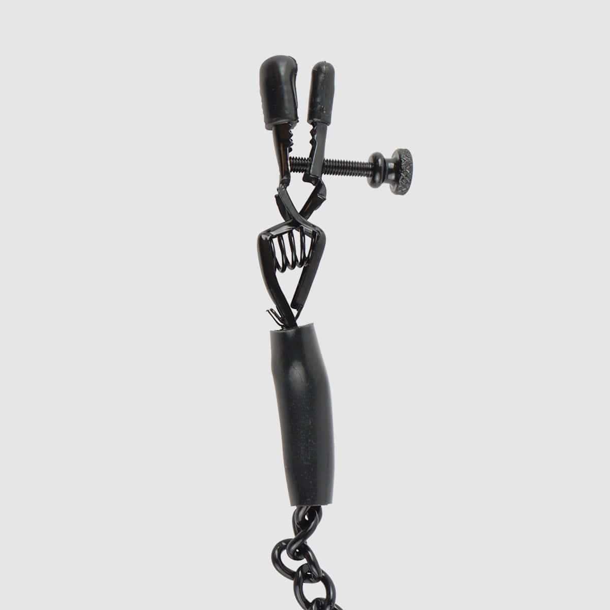 Fetish Fantasy Series Adjustable Nipple Chain Clamps - Black - Thorn & Feather Sex Toy Canada