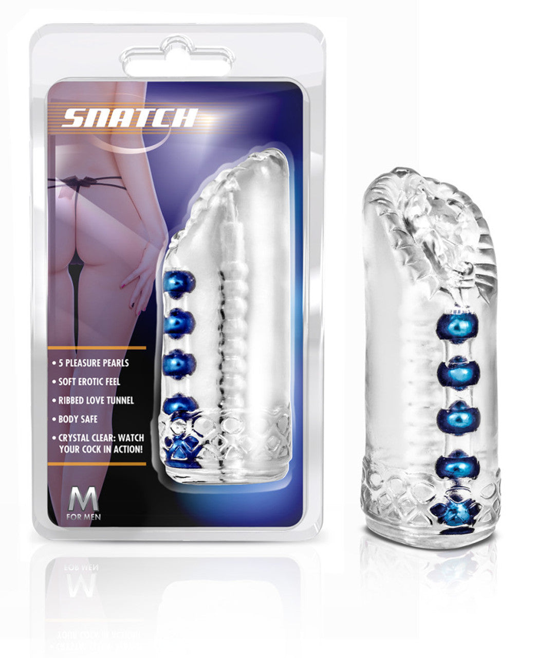 M for Men - Snatch - Clear - Thorn & Feather Sex Toy Canada