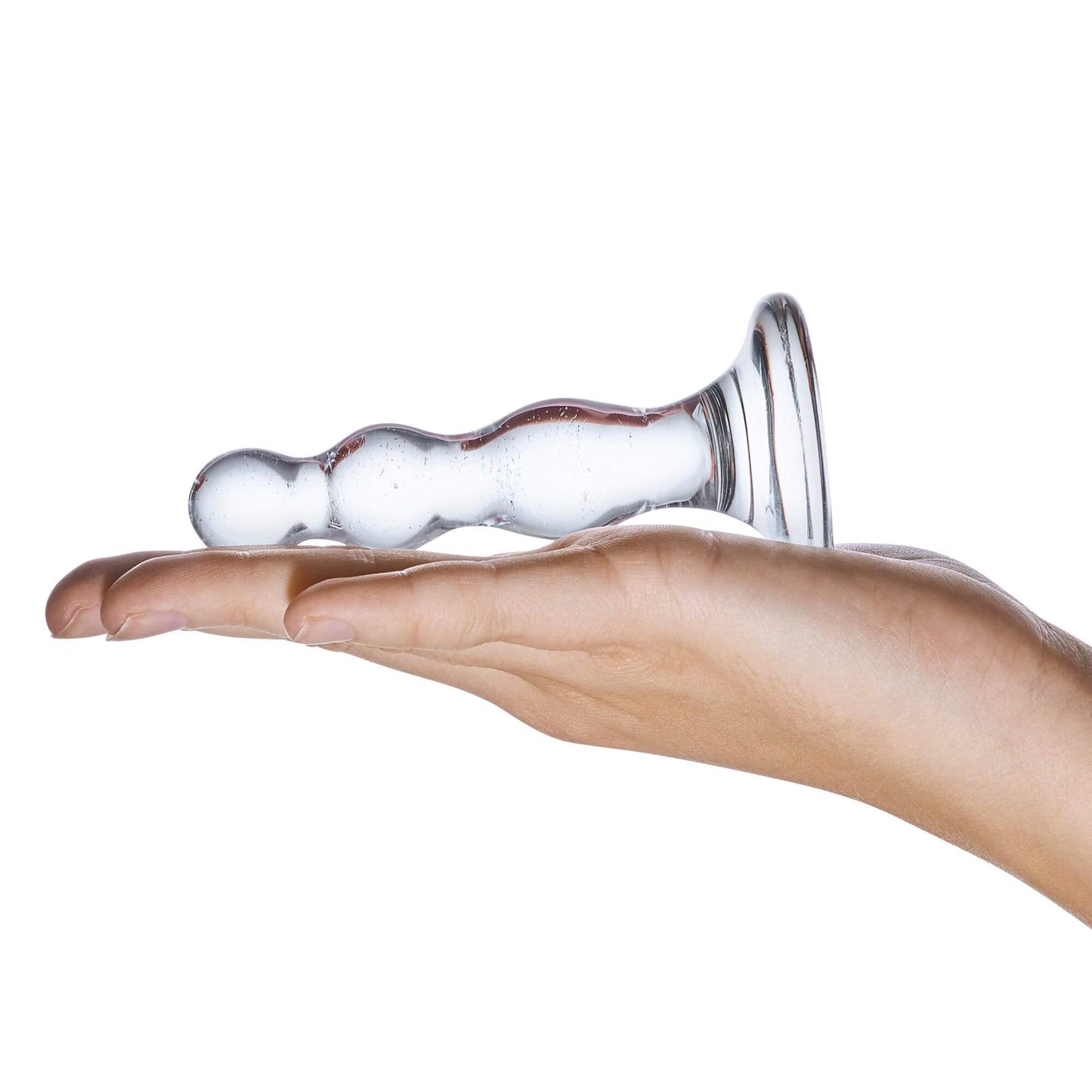 Glas - Triple Play Beaded Butt Plug - Clear - Thorn & Feather Sex Toy Canada