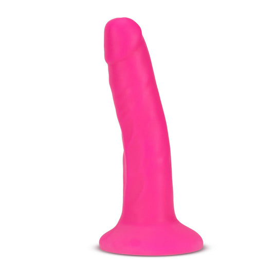 Neo Elite 6 Inch Silicone Dual Density Cock - Neon Pink - Thorn & Feather Sex Toy Canada