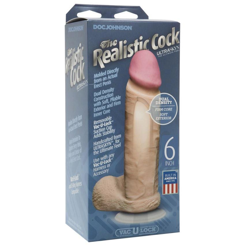 The Realistic Cock Ultraskyn 6" - Vanilla - Thorn & Feather Sex Toy Canada