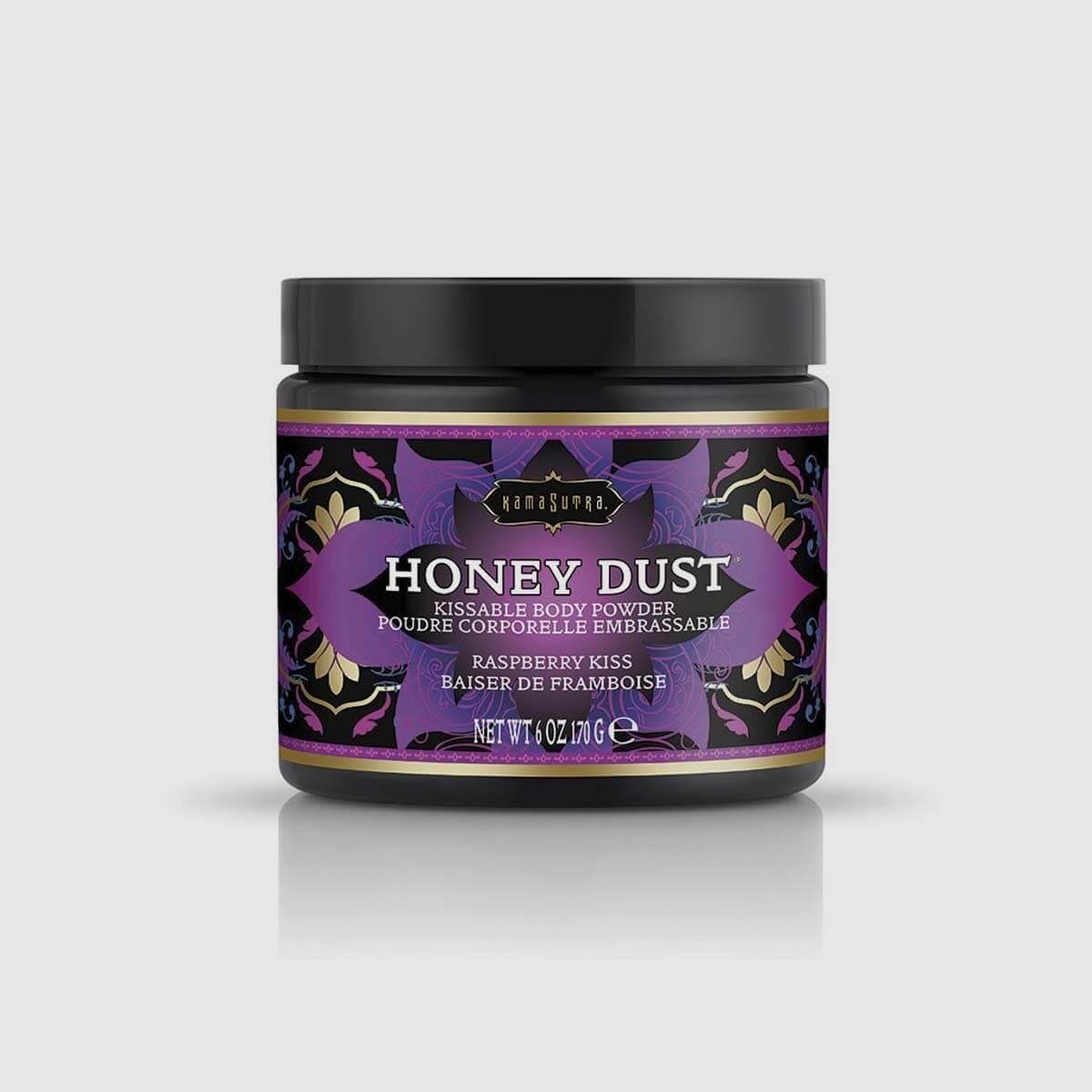 Kama Sutra Naughty Honey Dust Body Power - Raspberry Kiss, 6.0oz/170gr - Thorn & Feather Sex Toy Canada