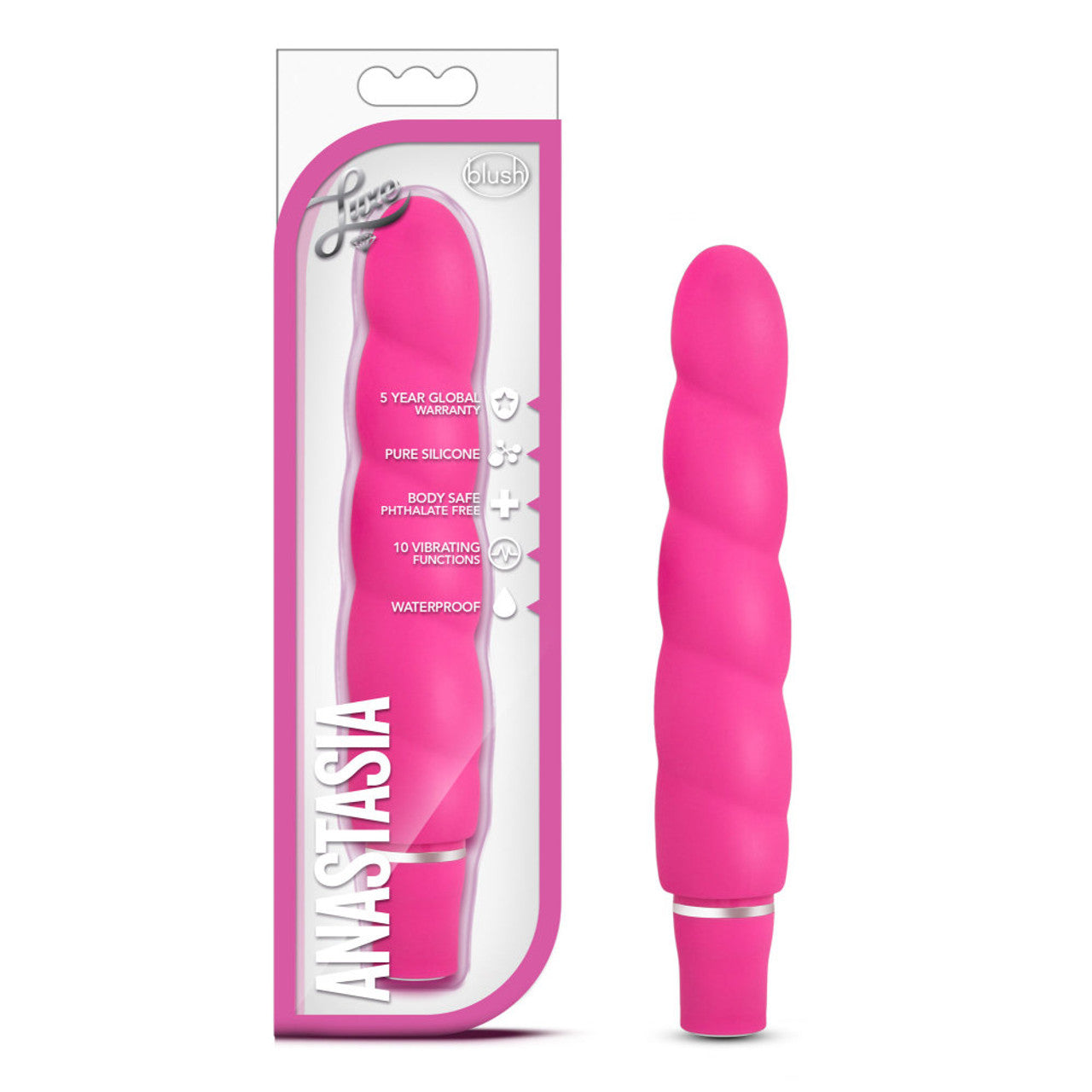 Luxe Anastasia Multispeed Silicone Vibrator - Pink - Thorn & Feather Sex Toy Canada