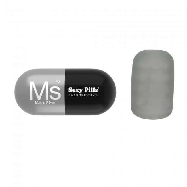 Sexy Pills Mini Masturbator - Magic Silver - Thorn & Feather Sex Toy Canada