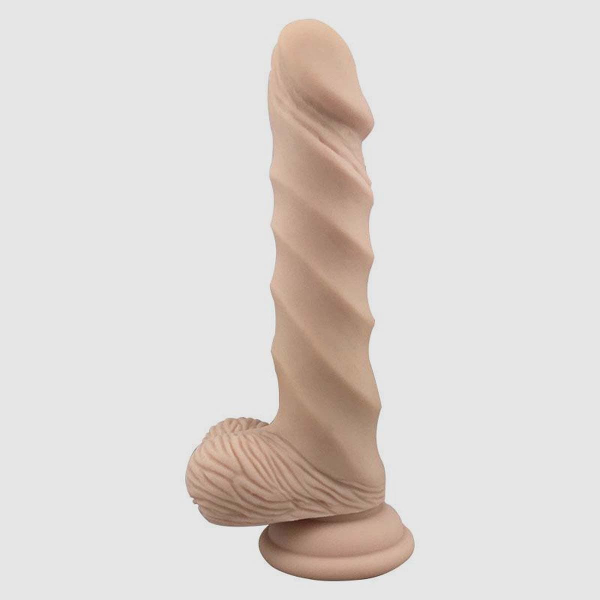 T&F Knight 8" Silicone Spiral Dildo - Flesh - Thorn & Feather Sex Toy Canada