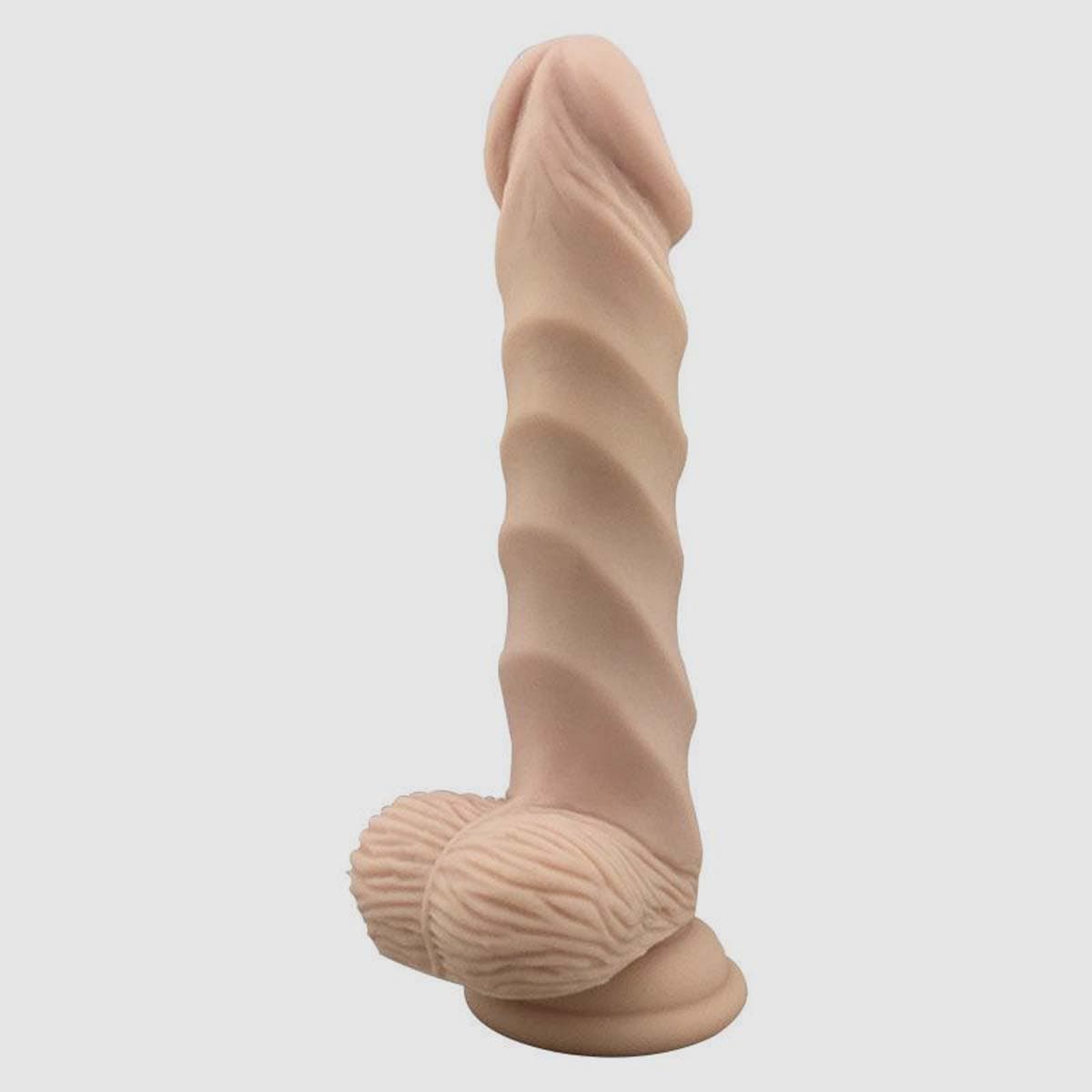 T&F Knight 8" Silicone Spiral Dildo - Flesh - Thorn & Feather Sex Toy Canada