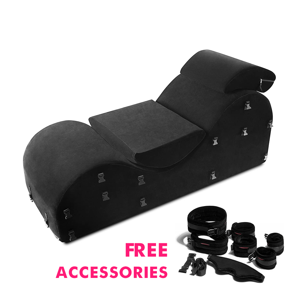 Liberator Black Label Esse Sex Lounger with Cuffs - Thorn & Feather Sex Toy Canada