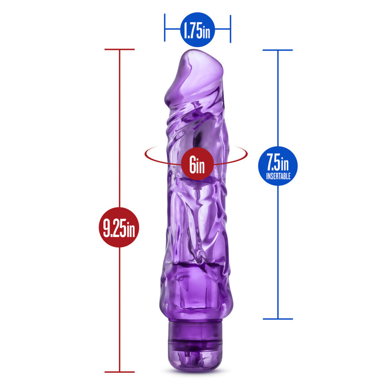 Naturally Yours Wild Ride Vibrating Dildo - Purple - Thorn & Feather Sex Toy Canada