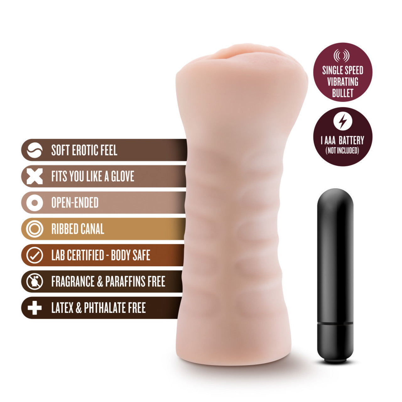 M for Men - Ashley - Vanilla - Thorn & Feather Sex Toy Canada