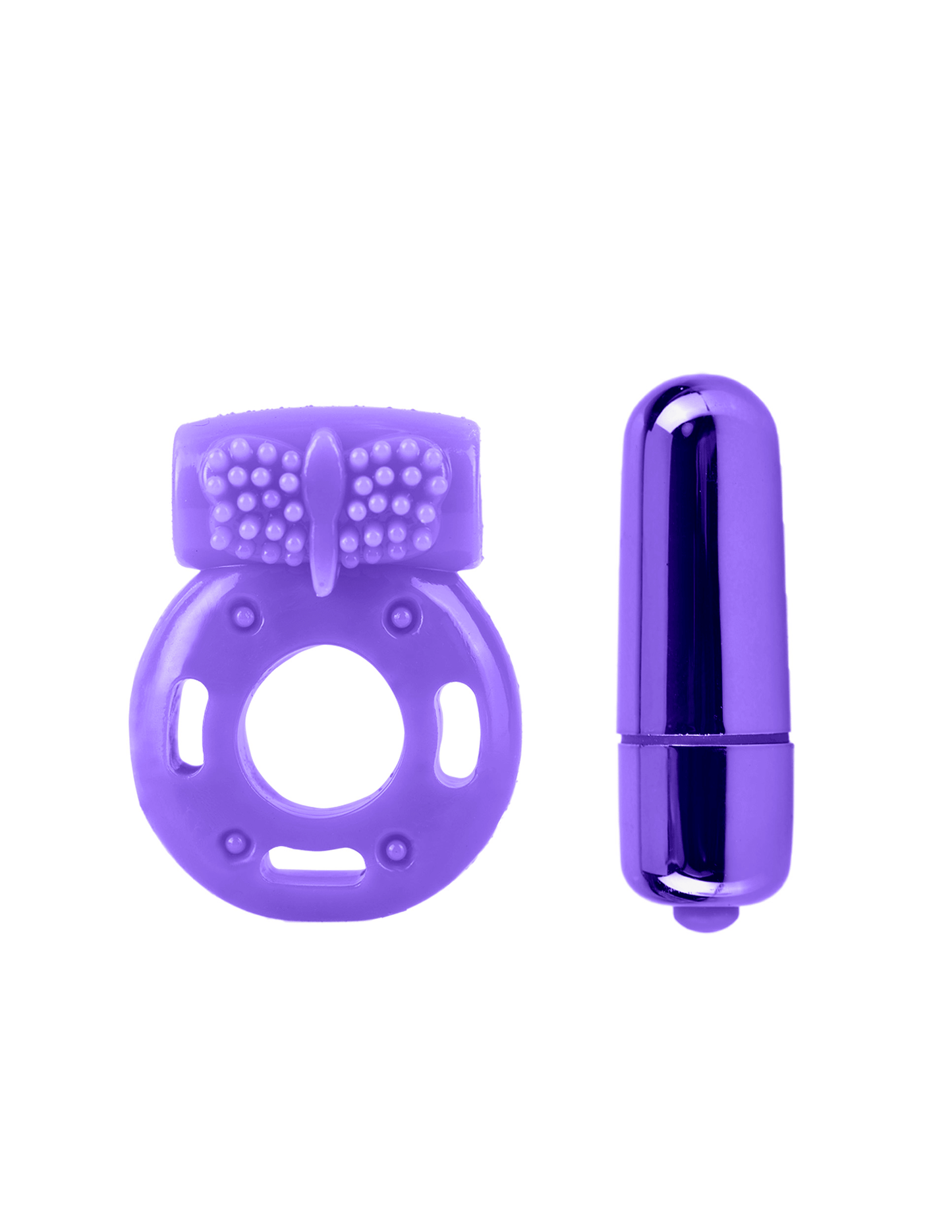Neon Vibrating Couples Kit - Purple - Thorn & Feather Sex Toy Canada