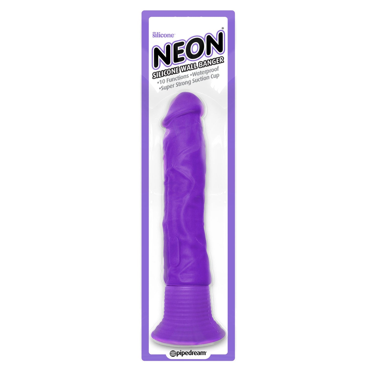 Neon Silicone 6" Wall Banger - Purple - Thorn & Feather Sex Toy Canada