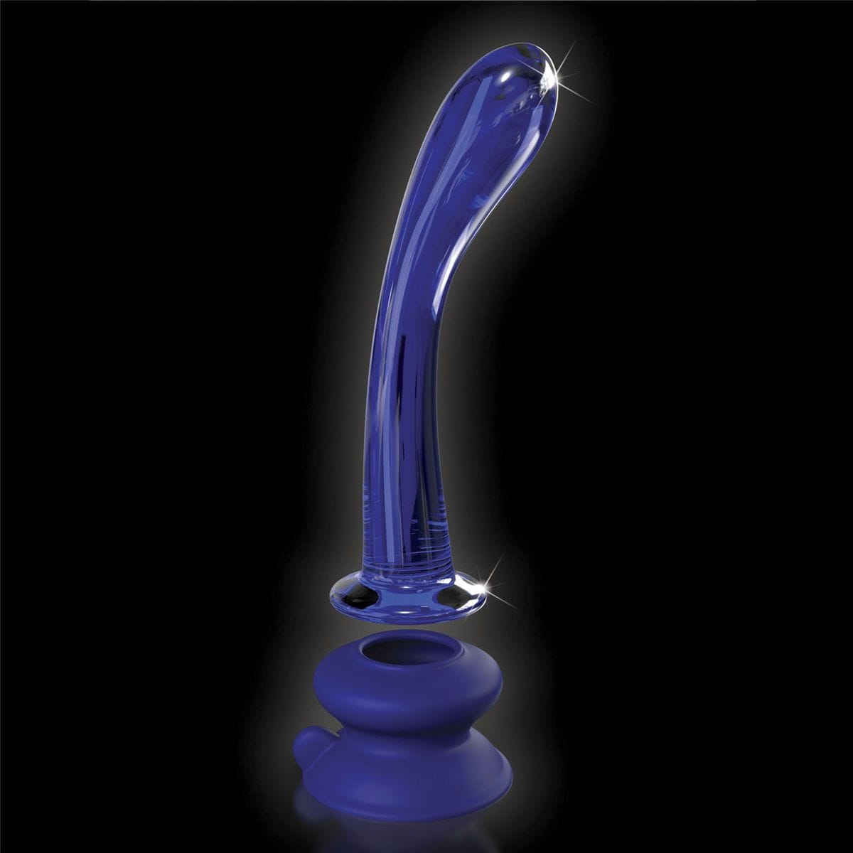 Icicles No. 89 Blue Glass Suction Cup Dildo - Thorn & Feather Sex Toy Canada