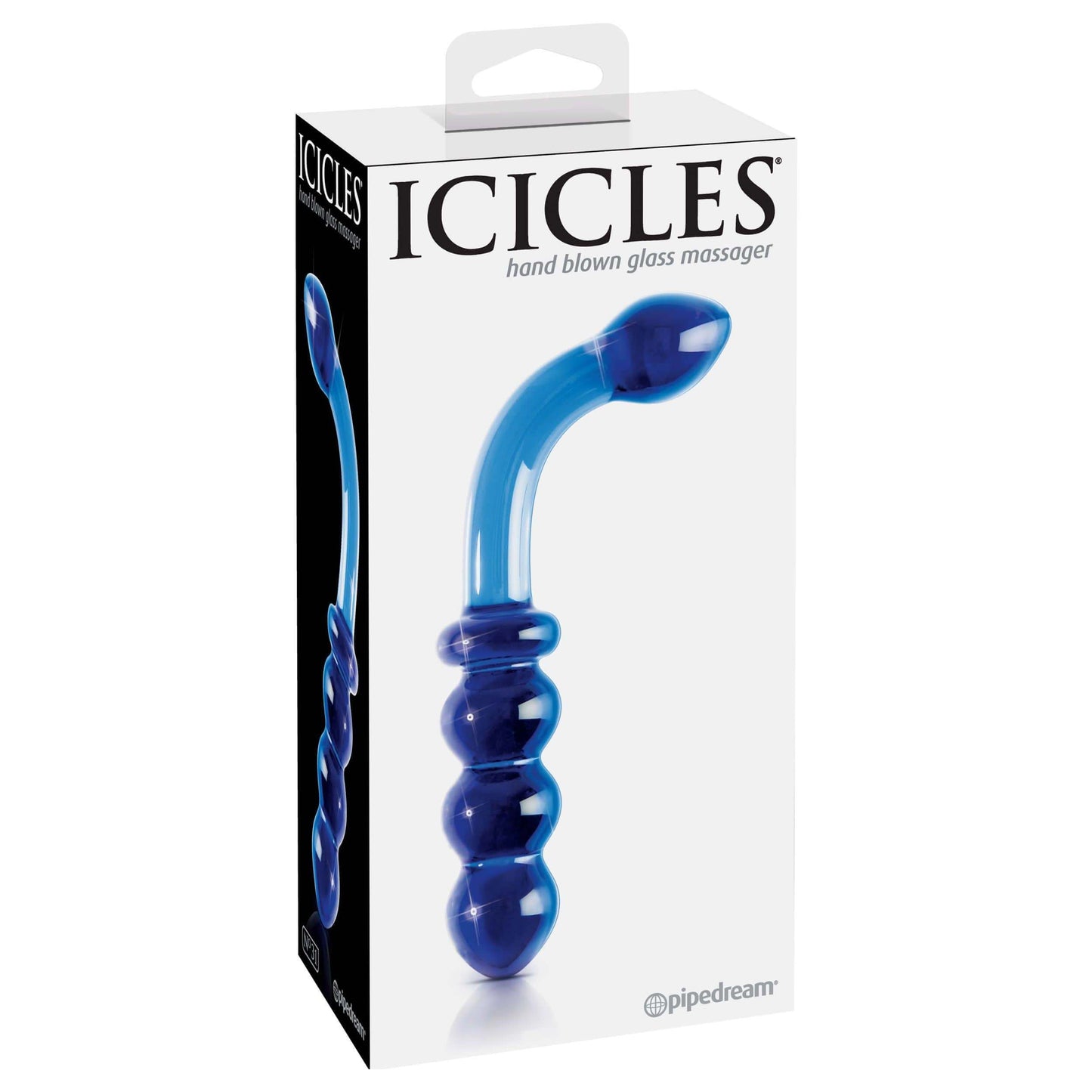 Icicles No. 31 Double G-Spot Hand Blown Glass Massager Dildo - Thorn & Feather Sex Toy Canada