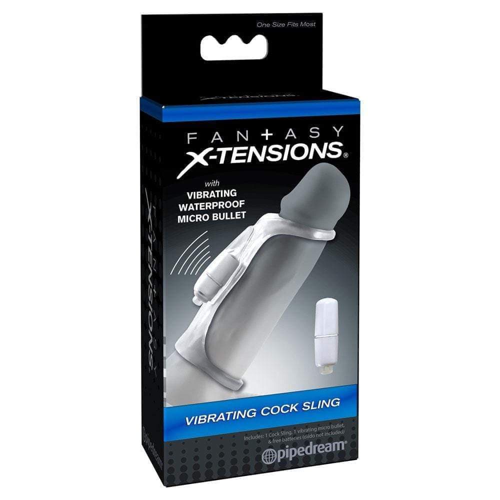 Fantasy X-tensions Vibrating Cock Sling - Thorn & Feather Sex Toy Canada
