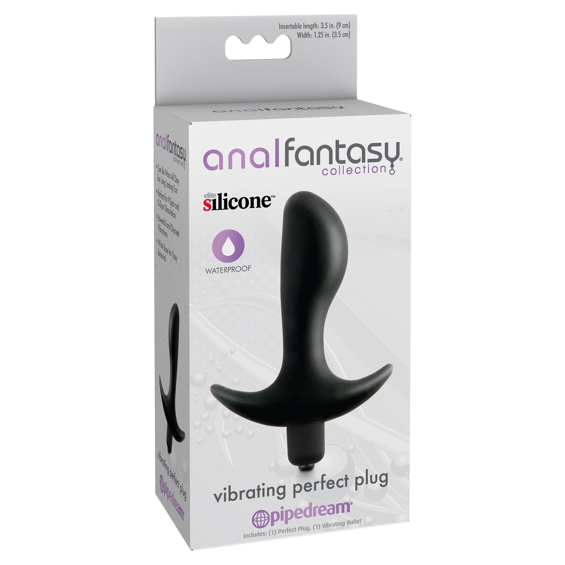 Anal Fantasy Collection Vibrating Perfect Plug - Black - Thorn & Feather Sex Toy Canada