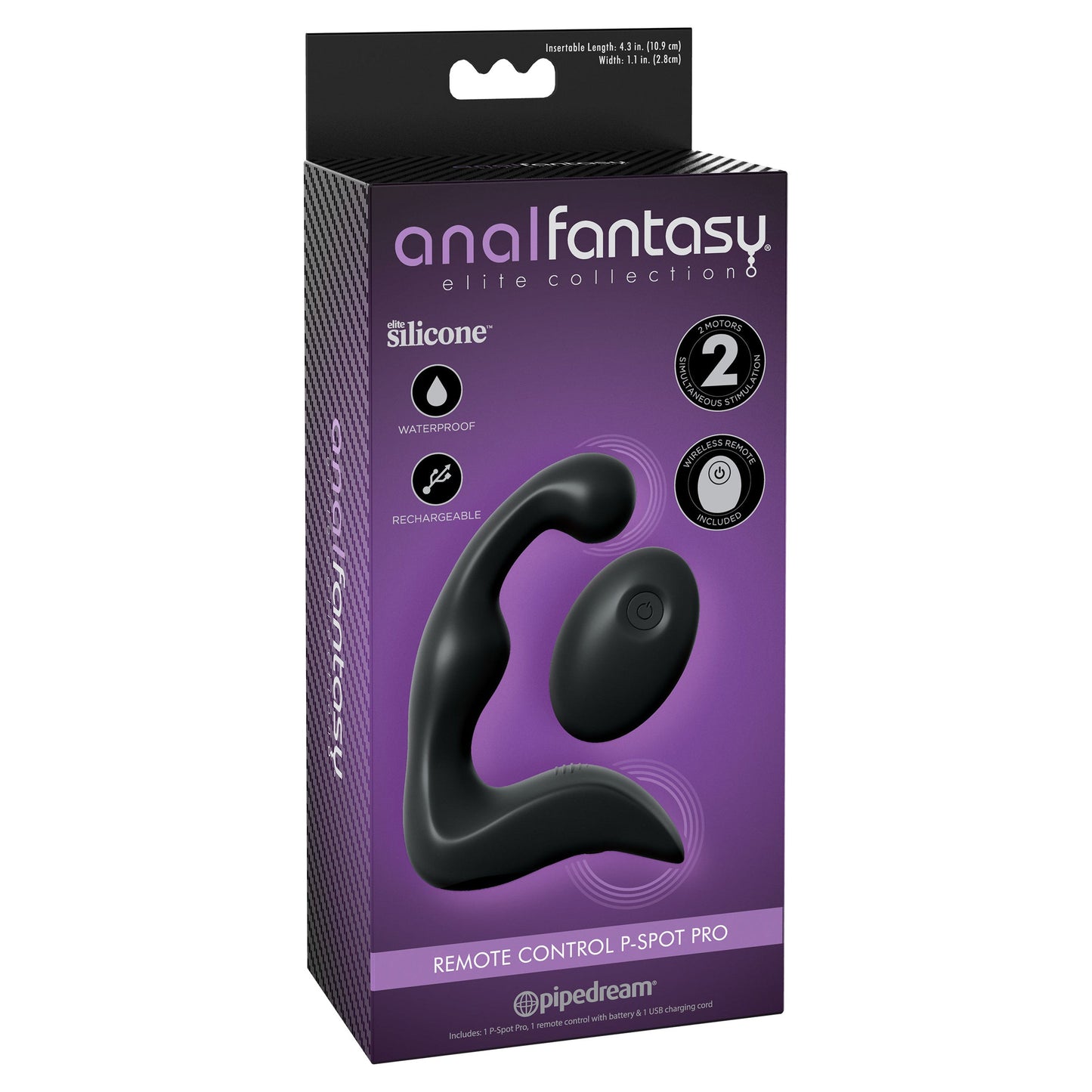 Anal Fantasy Elite Remote Control P-Spot Pro - Black - Thorn & Feather Sex Toy Canada