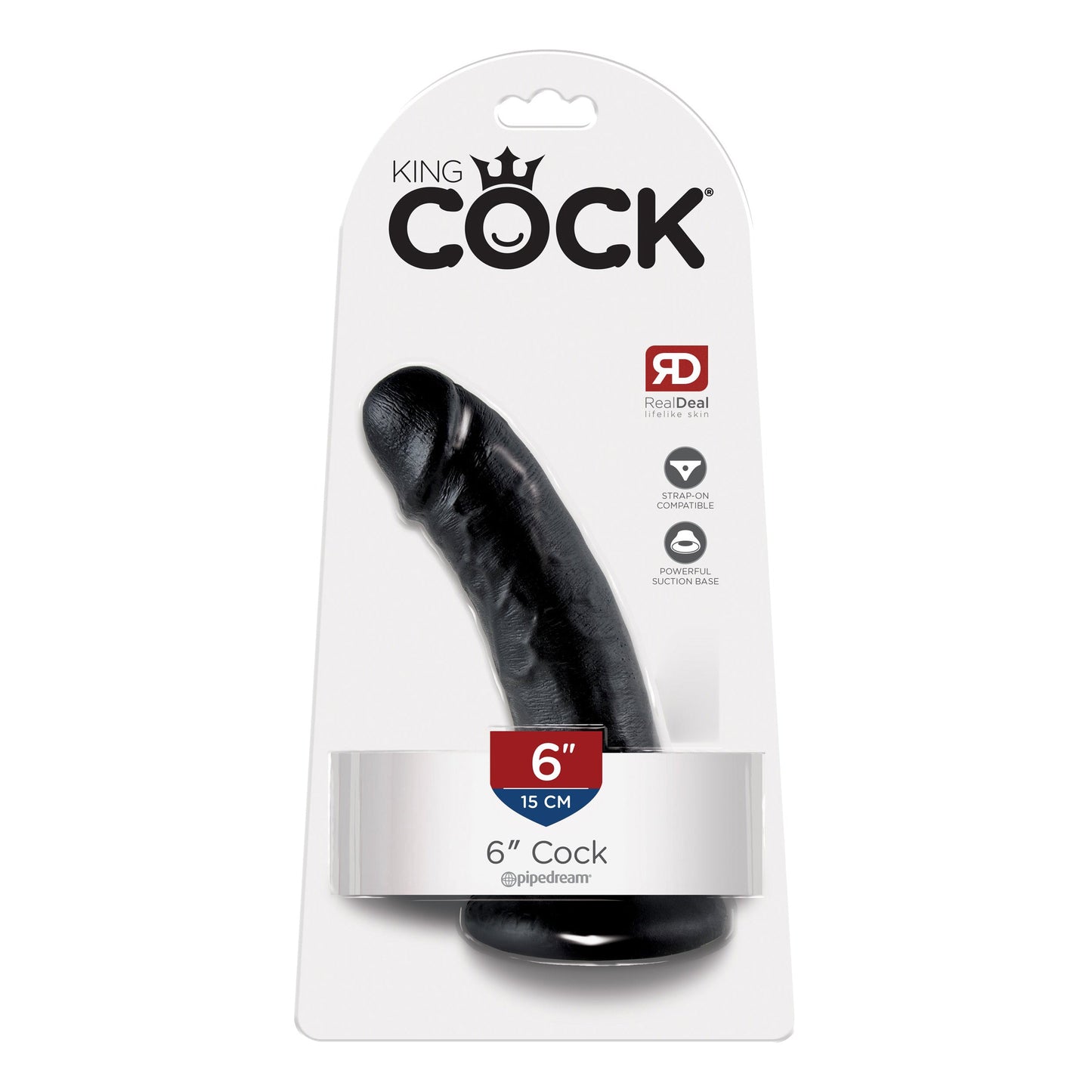 King Cock 6" Cock - Black - Thorn & Feather Sex Toy Canada