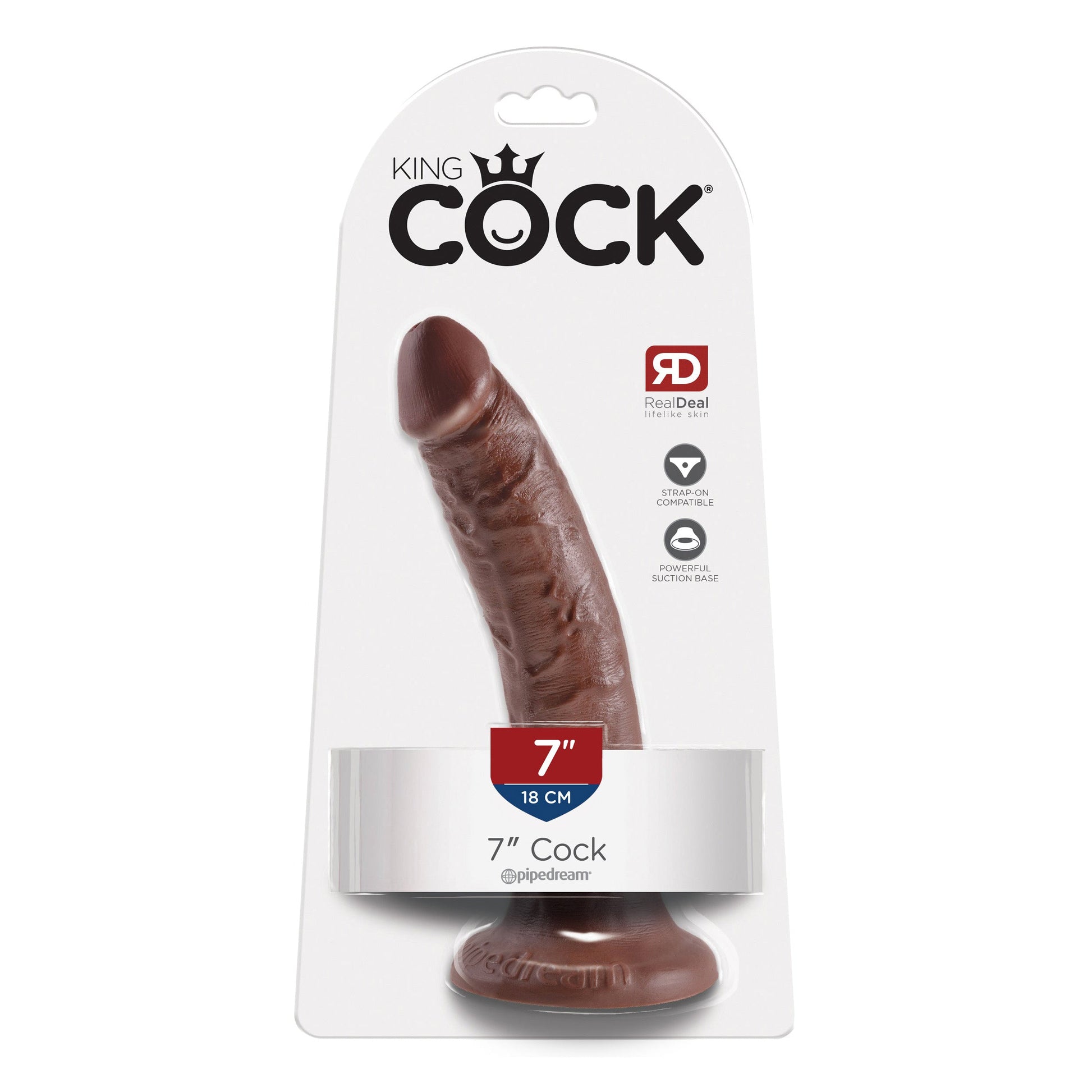 King Cock 7" Cock - Brown - Thorn & Feather Sex Toy Canada