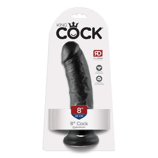King Cock 8" Cock - Black - Thorn & Feather Sex Toy Canada