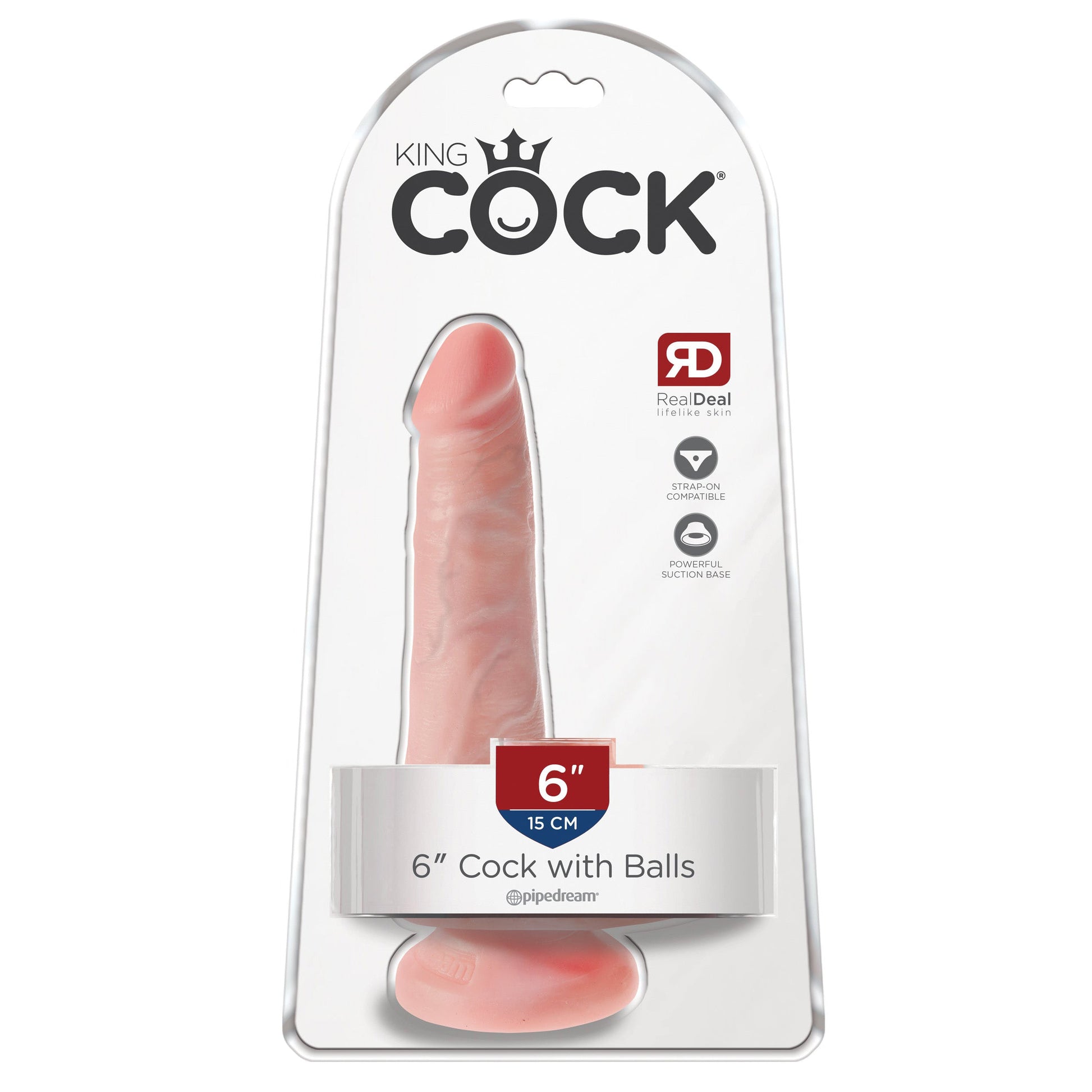King Cock 6" Cock with Balls - Flesh - Thorn & Feather Sex Toy Canada