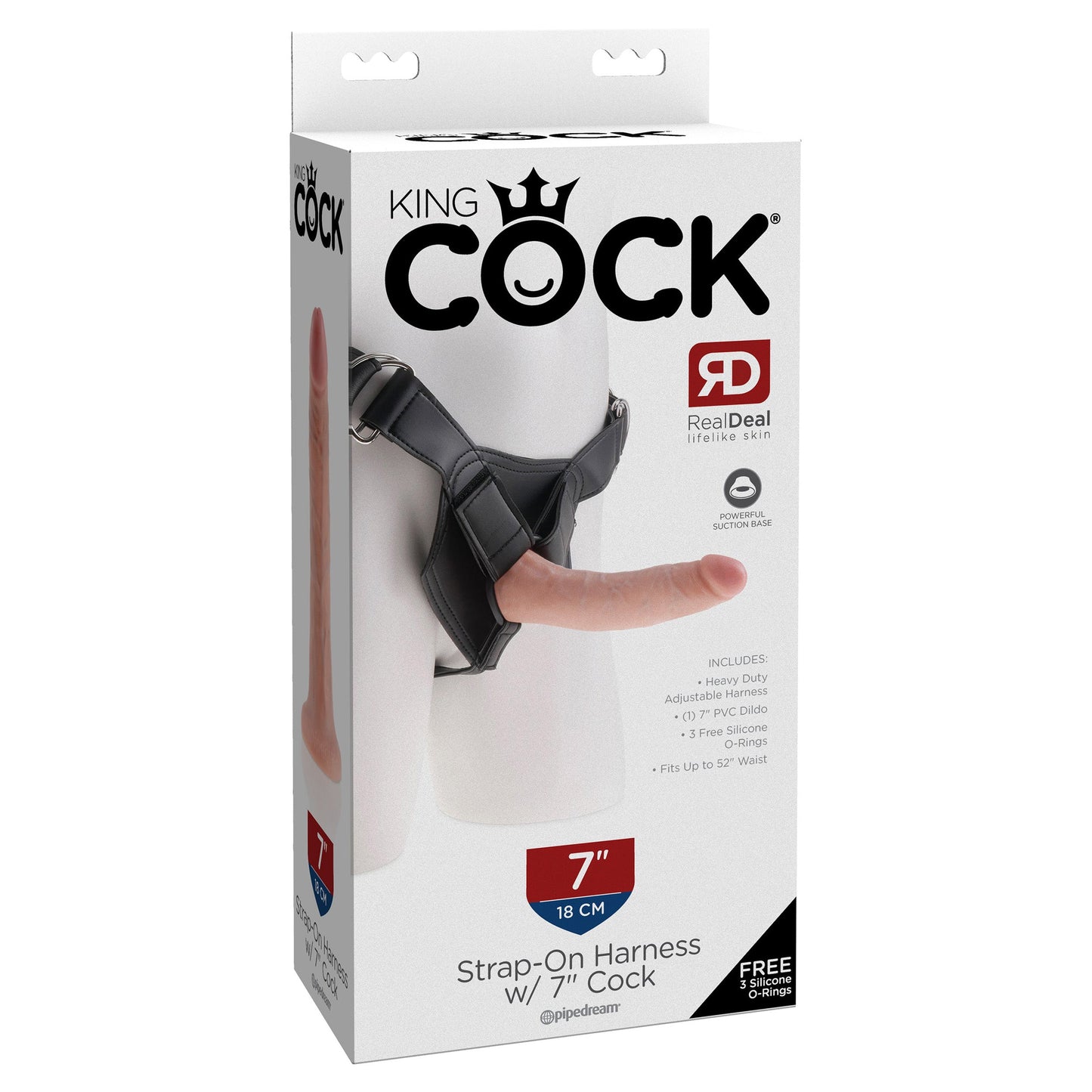 King Cock Strap on Harness with 7" Cock - Thorn & Feather Sex Toy Canada