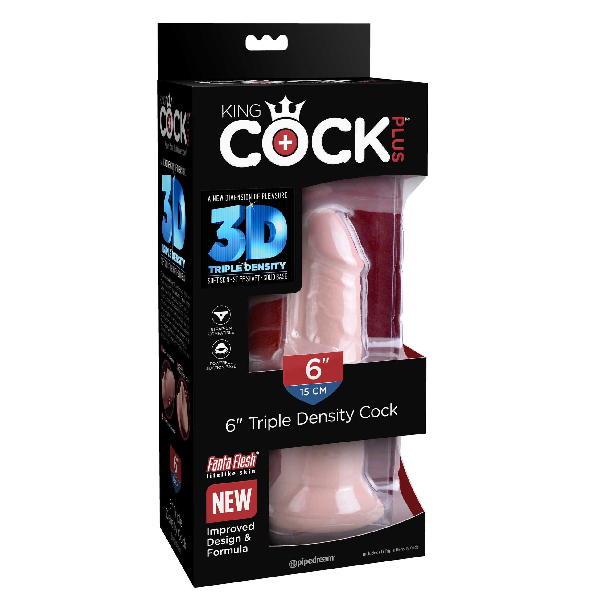 King Cock Plus 6" Triple Density Cock - Light - Thorn & Feather Sex Toy Canada