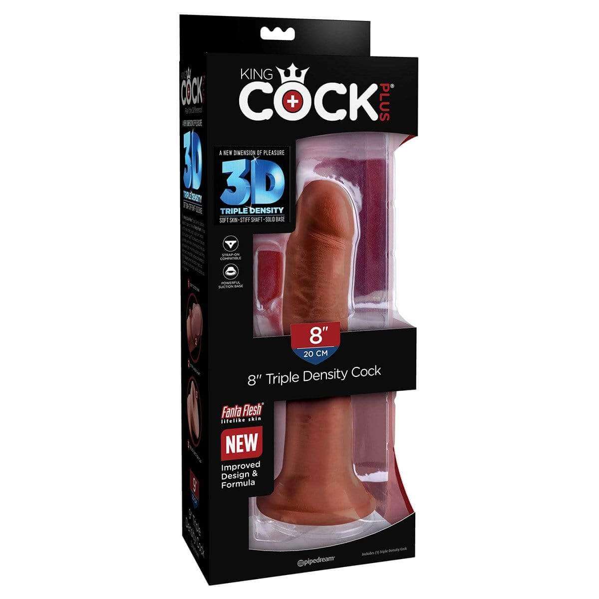 King Cock Plus 8" Triple Density Cock - Brown - Thorn & Feather Sex Toy Canada