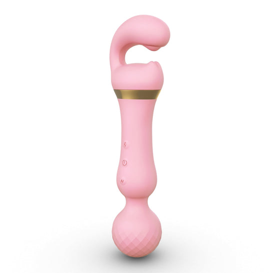Gem Scepter Clitoral Stimulation Wand Vibrator - Light Pink - Thorn & Feather Sex Toy Canada
