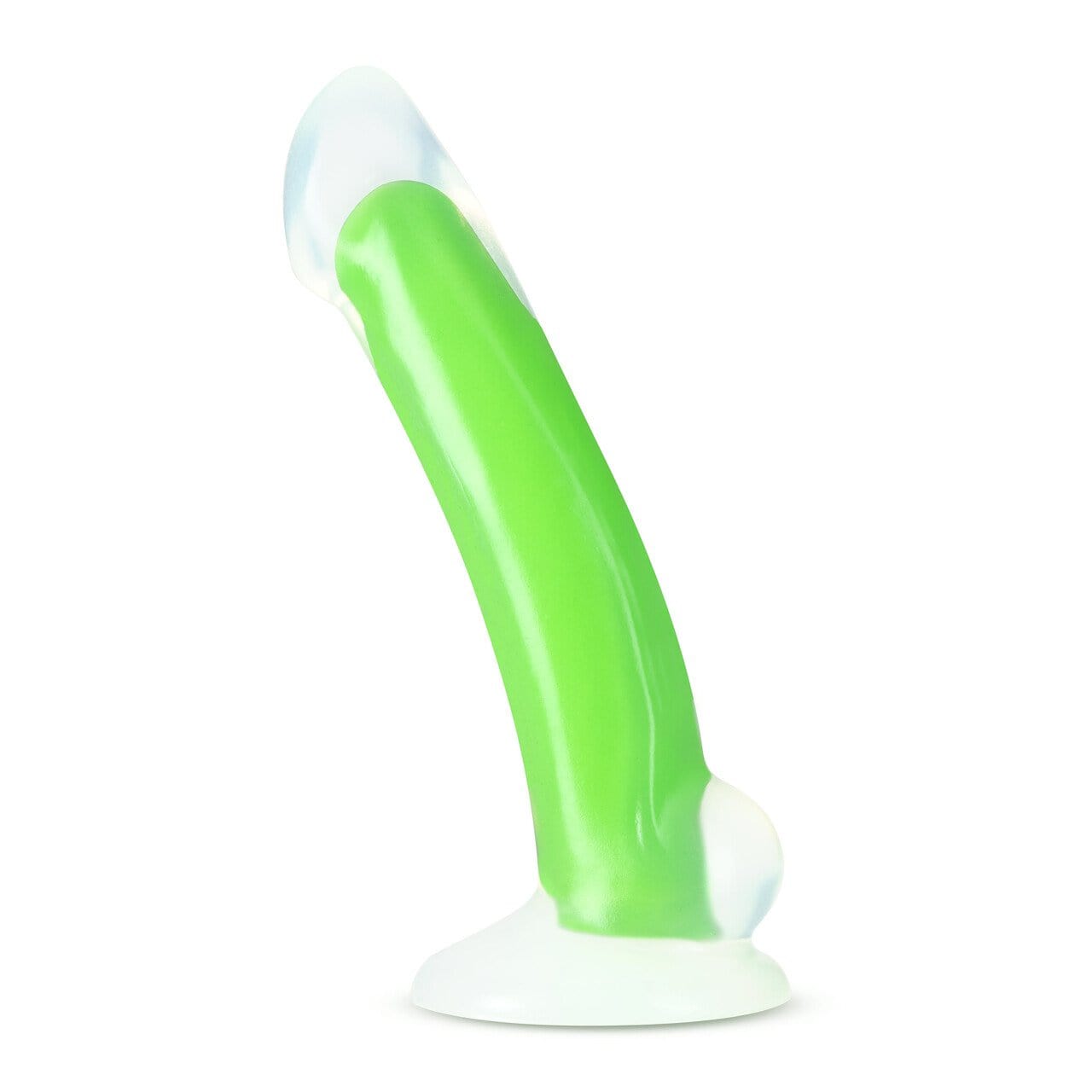 Glow in the Dark 7" Silicone Dual Density Dildo - Green - Thorn & Feather Sex Toy Canada