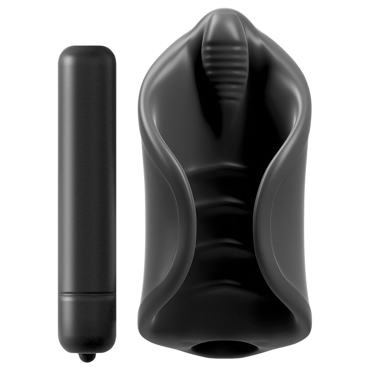 PDX Elite Vibrating Silicone Stimulator - Black - Thorn & Feather Sex Toy Canada