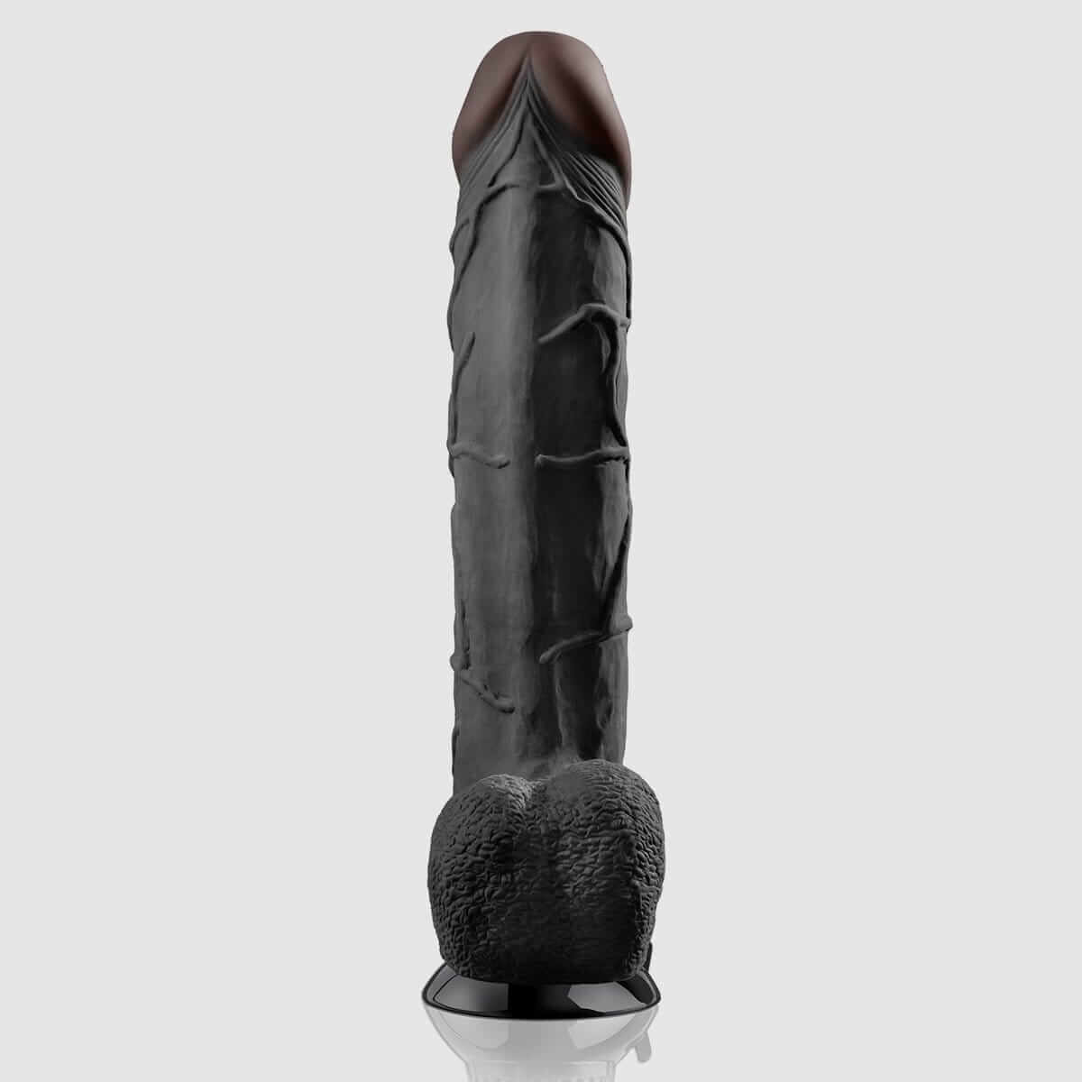 Real Feel Deluxe No.12 - 12" Black Dildo - Thorn & Feather Sex Toy Canada