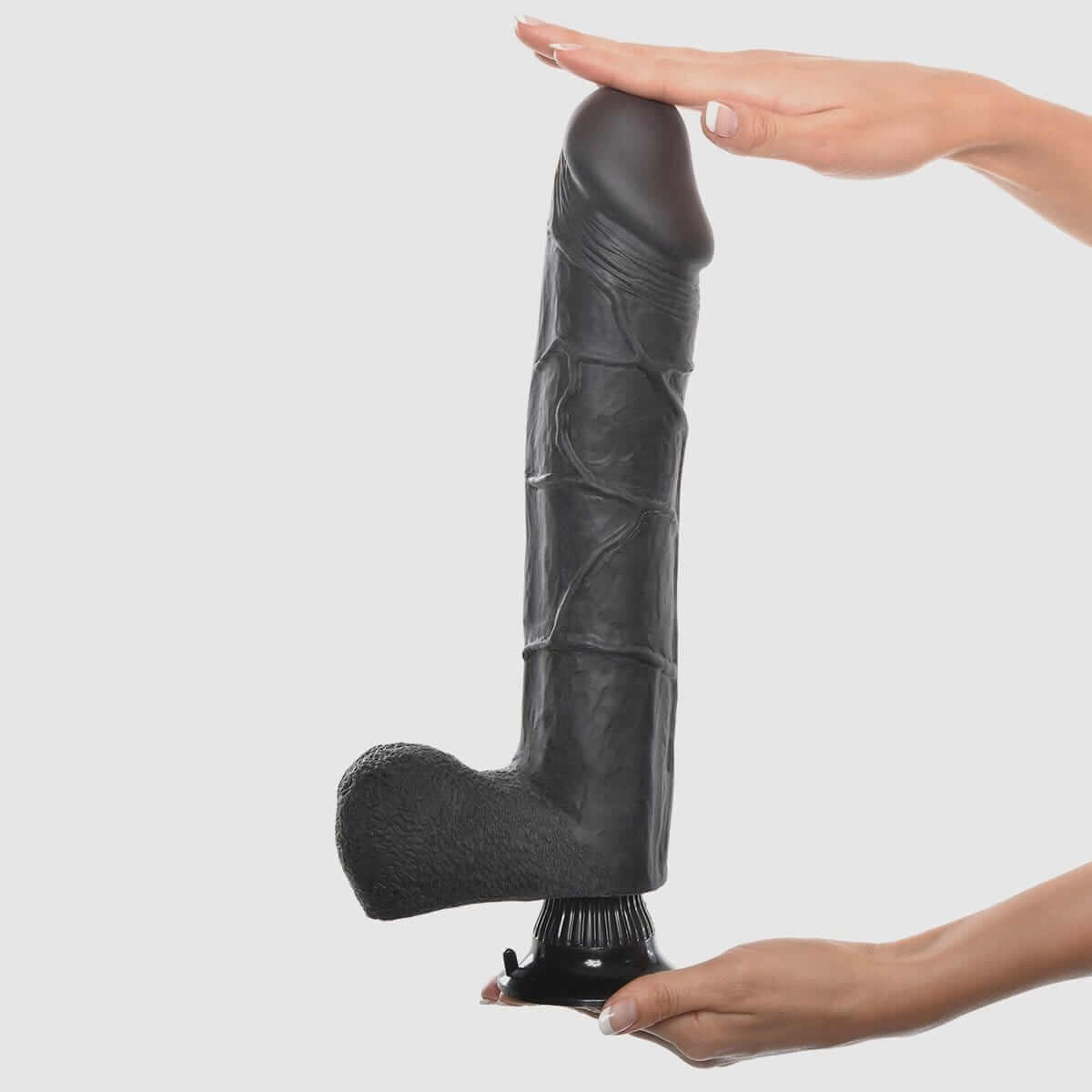 Real Feel Deluxe No.12 - 12" Black Dildo - Thorn & Feather Sex Toy Canada