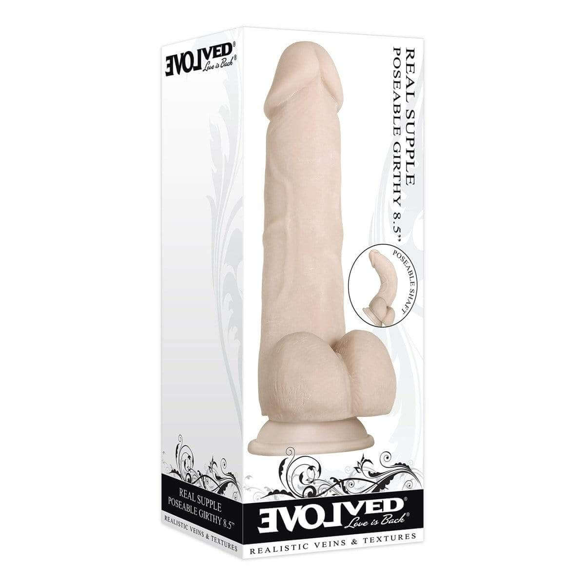 Real Supple Silicone Poseable 6" Dildo - Light - Thorn & Feather Sex Toy Canada